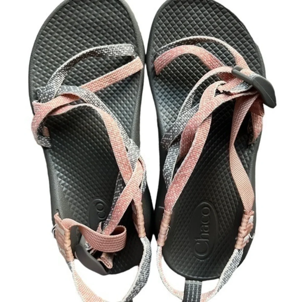 Chaco Kids Ecotread Burlap gray/pink Heather Sandals Size 3 - Picture 1 of 5